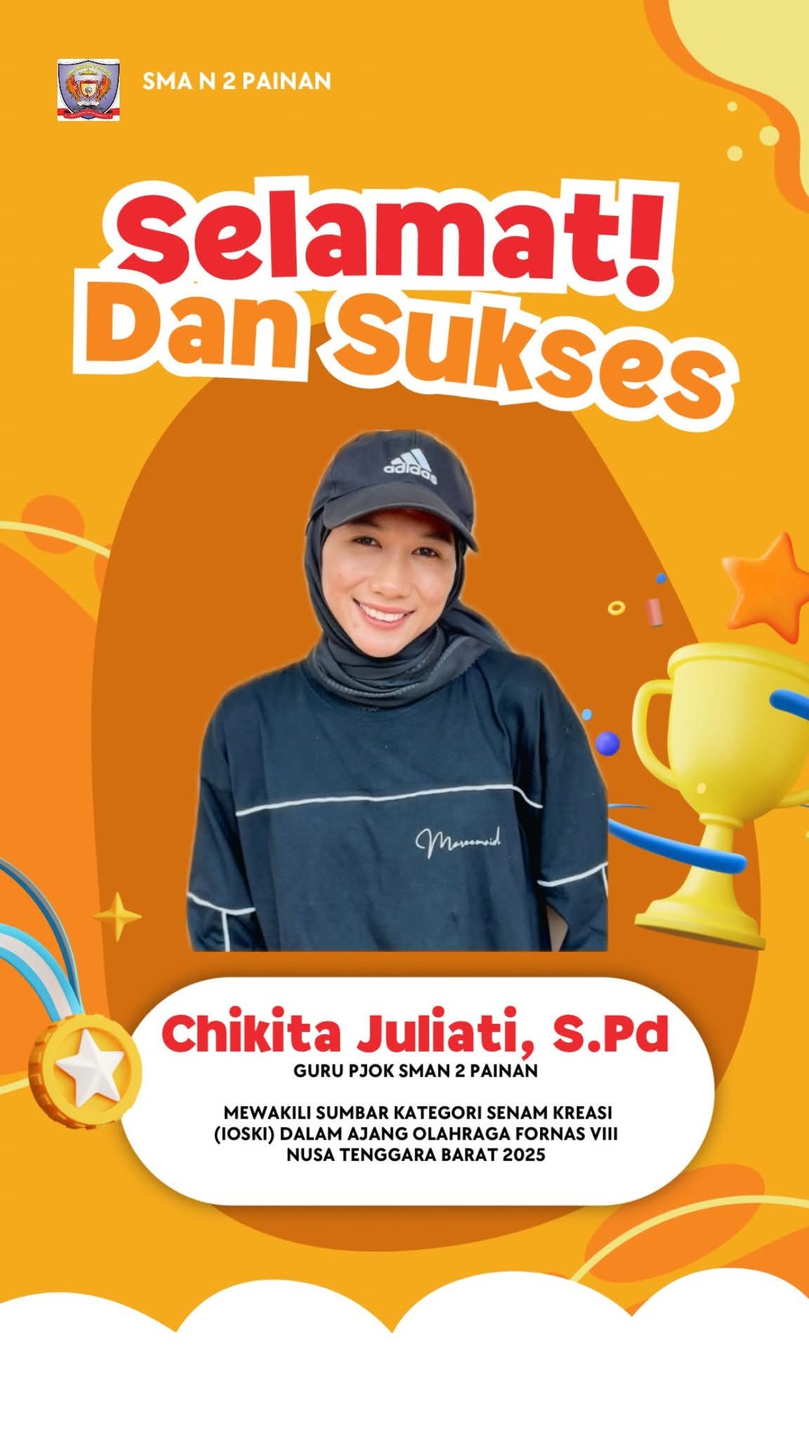 Guru SMAN 2 Painan Wakili Sumbar di Ajang FORNAS VIII NTB